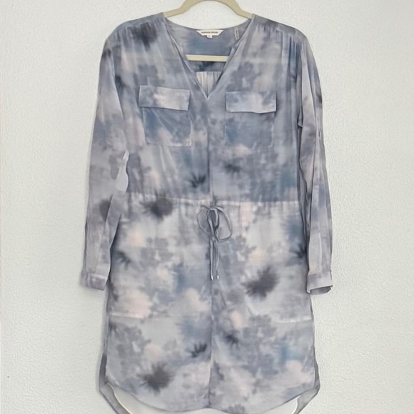 Rebecca Taylor Blue Tie Dye Mini Dress - Picture 1 of 11